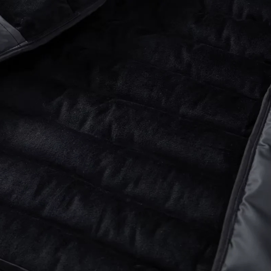 MAROWEN | Men’s Hooded Puffer Cardigan with Softshell Protection