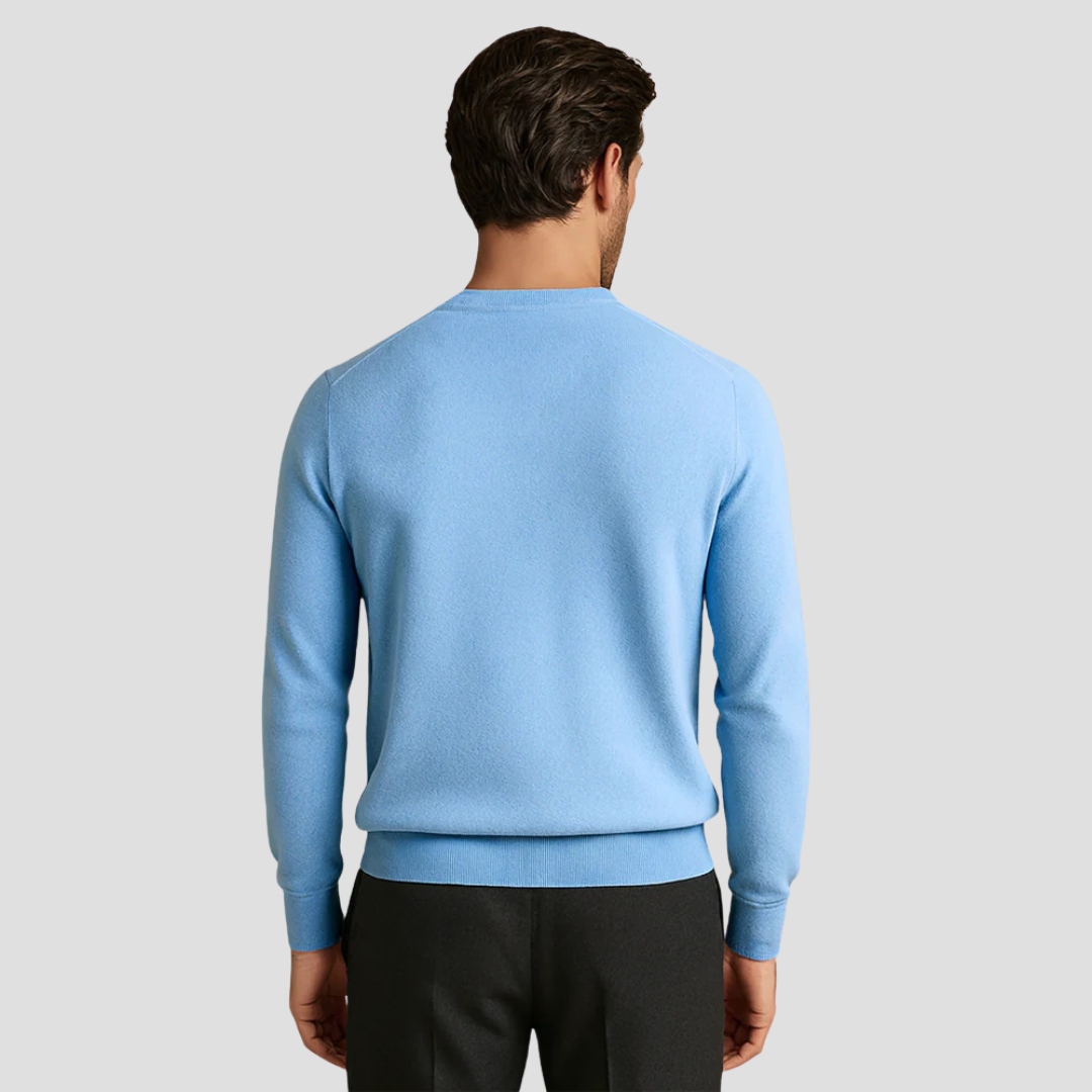 MAROWEN | Men’s Regular Fit Cashmere Crew Neck Jumper