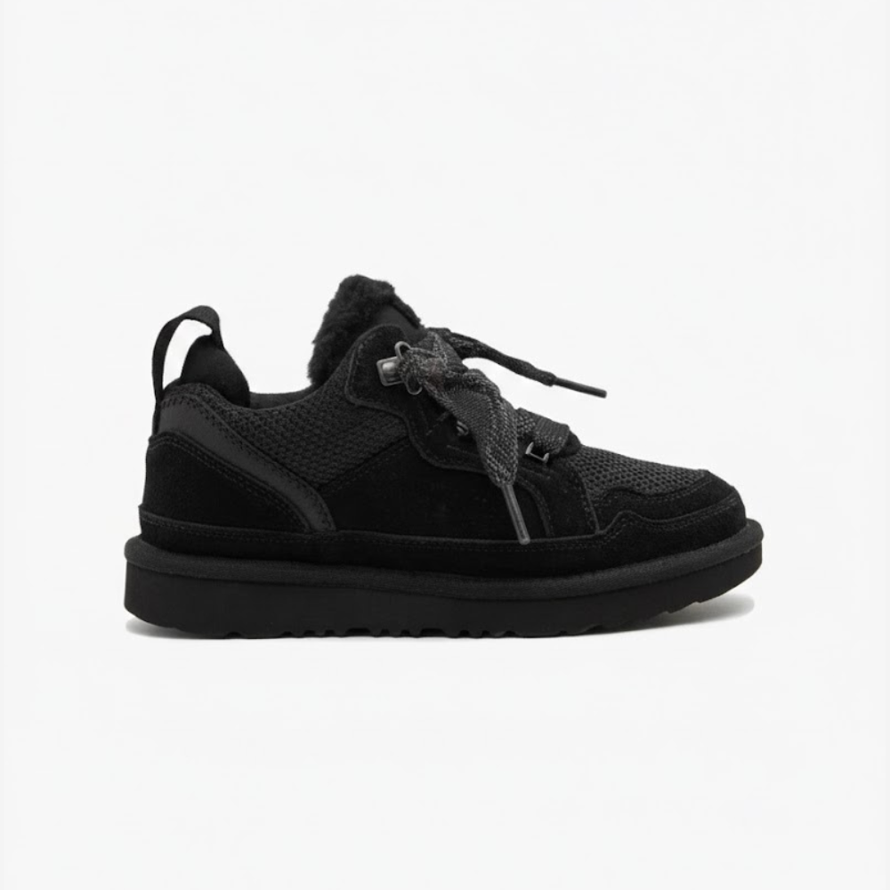 MAROWEN | Women's Lace-up Suede Trainers with Fur Lining