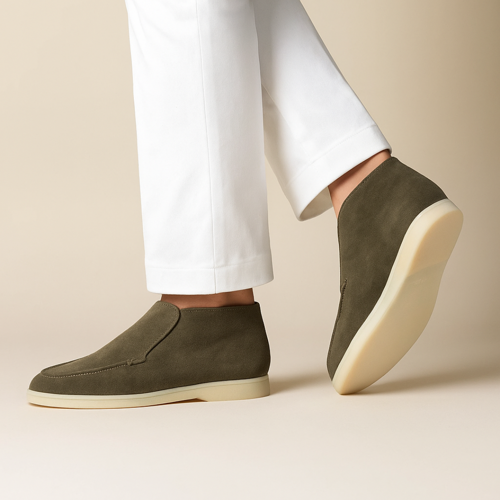 MAROWEN | Men’s High Suede Loafers for Timeless Elegance