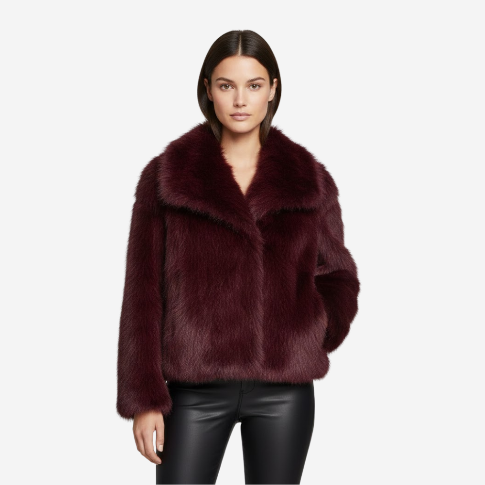 MAROWEN | Women’s Plush Faux Fur Winter Coat