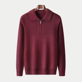 MAROWEN | Men's Extra-Fine Wool Zip-up Sweater