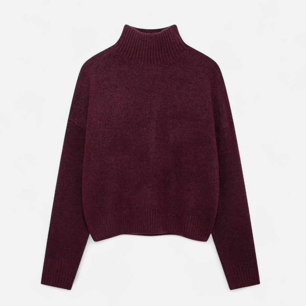 MAROWEN | Women’s Vintage Turtleneck Sweater with Soft Knit Winter Warmth