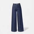 MAROWEN | Women’s High-Waist Wide Leg Cotton-Blend Jeans