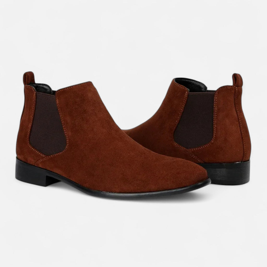 MAROWEN | Men’s Suede Square-Toe Chelsea Boots