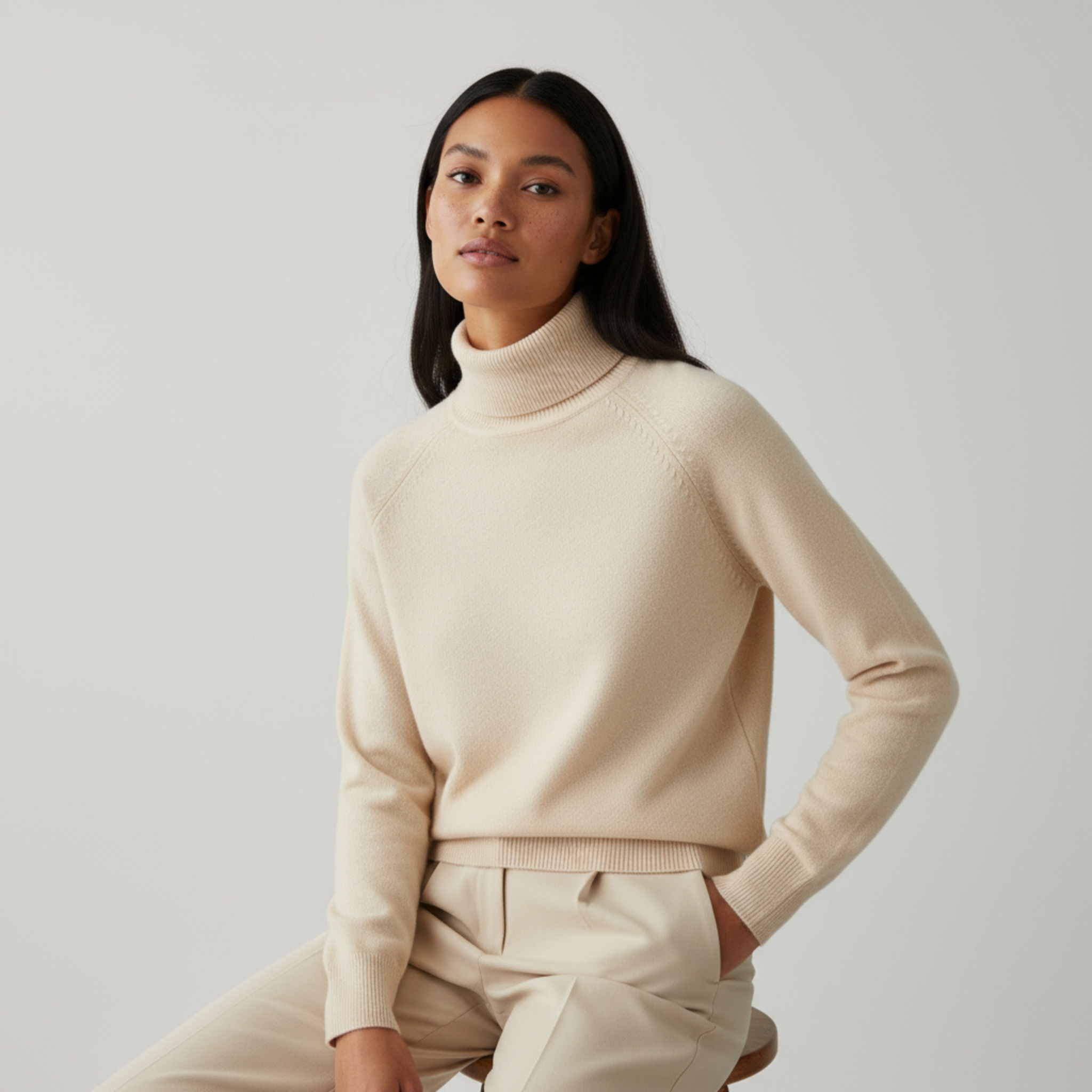 MAROWEN | Women’s Elegant Soft Knitted Turtleneck Sweater