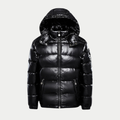 MAROWEN | Men’s Hooded Shiny Puffer Jacket for Maximum Warmth and Modern Style