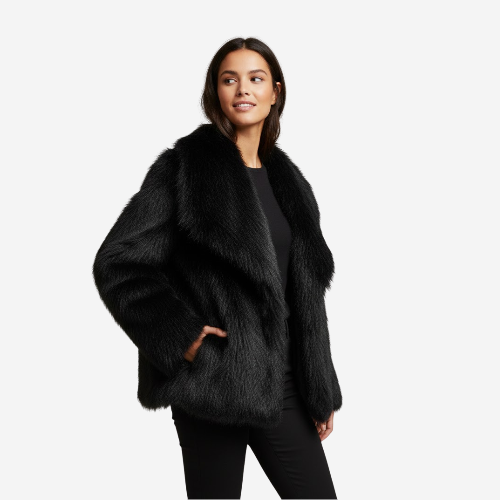 MAROWEN | Women’s Plush Faux Fur Winter Coat