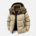 MAROWEN | Men’s Fleece-Lined Winter Puffer Jacket with Removable Hood