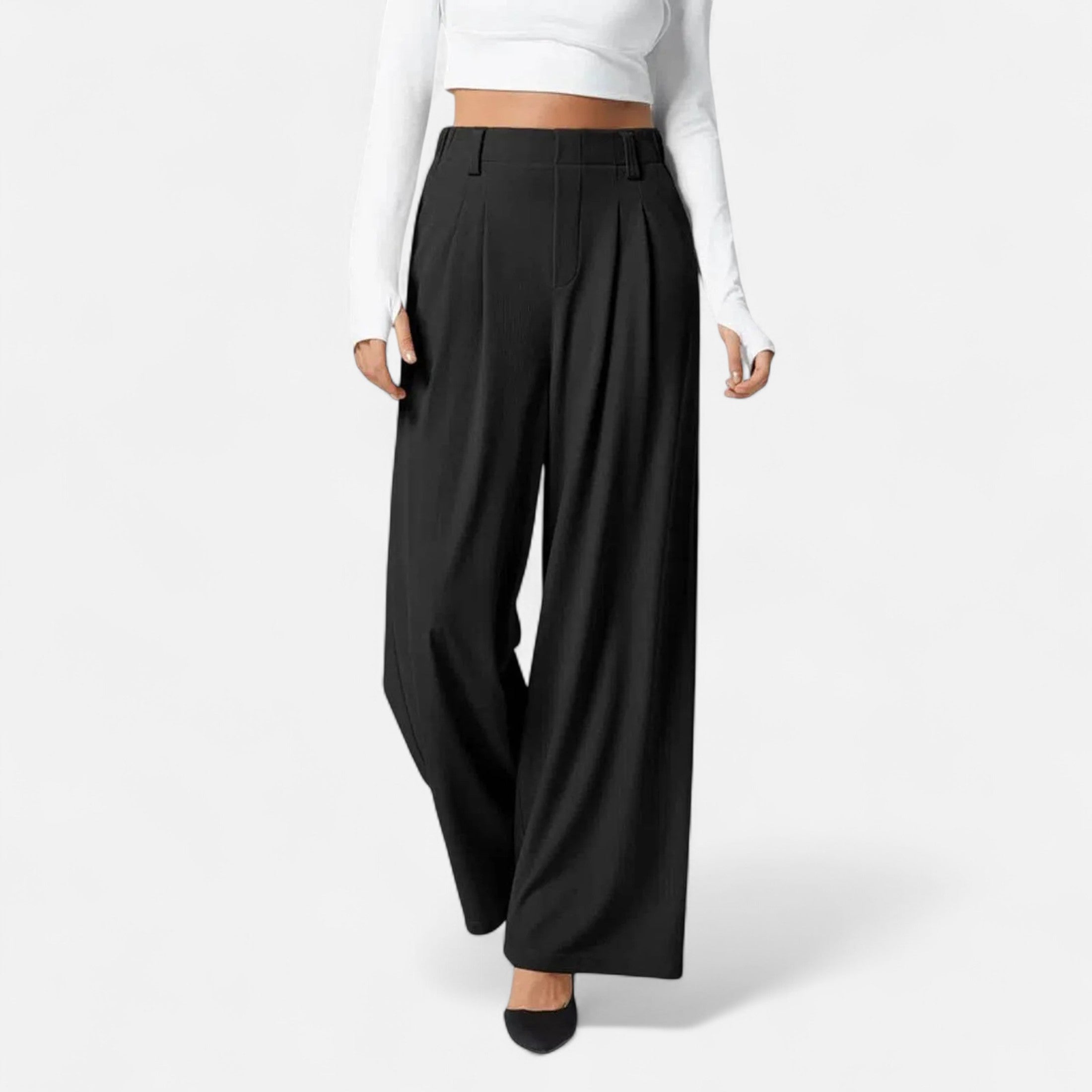 MAROWEN | Women’s Wide Leg Lounge Waffle Trousers