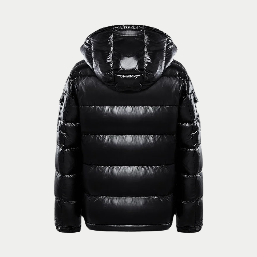 MAROWEN | Men’s Hooded Shiny Puffer Jacket for Maximum Warmth and Modern Style