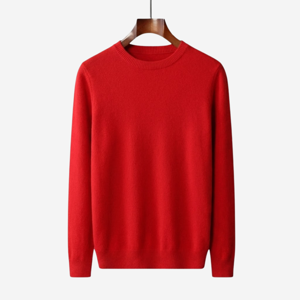 MAROWEN | Men’s Regular Fit Cashmere Crew Neck Jumper