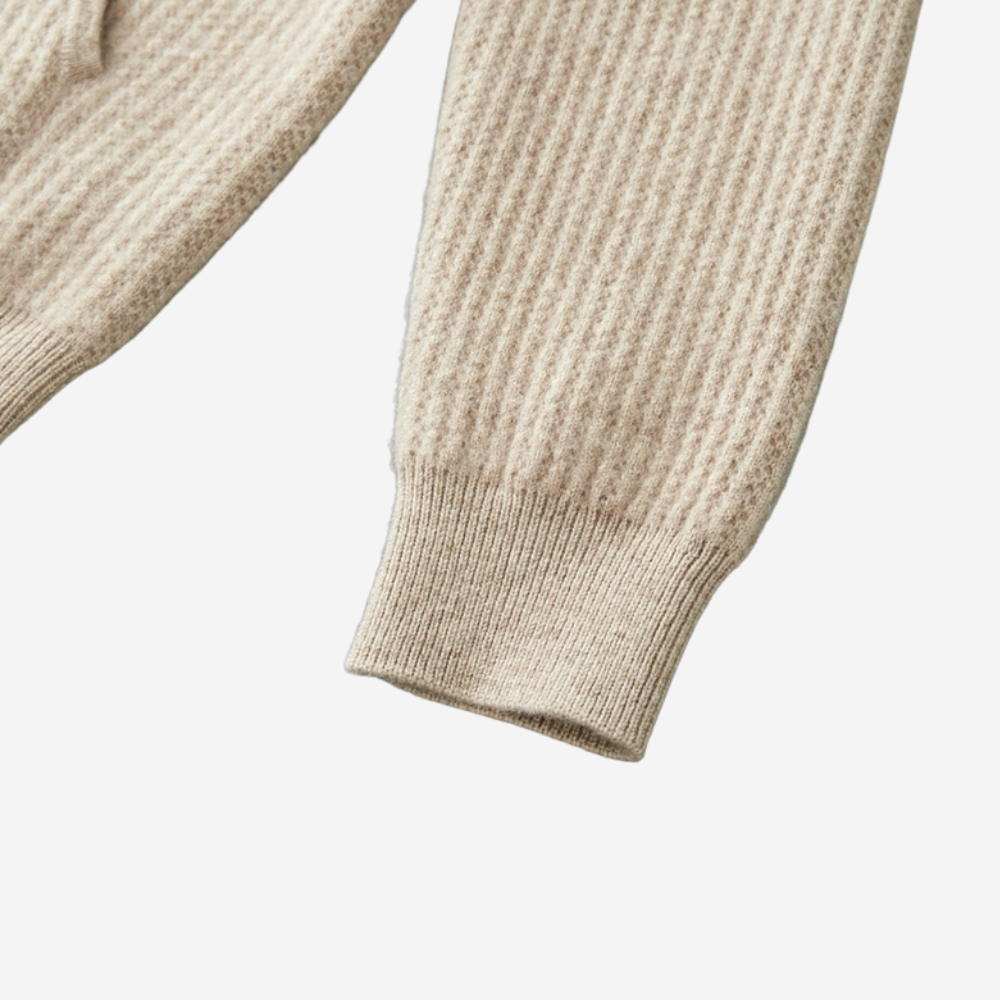 MAROWEN | Men’s Extra-fine and Soft Wool Zip Hoodie