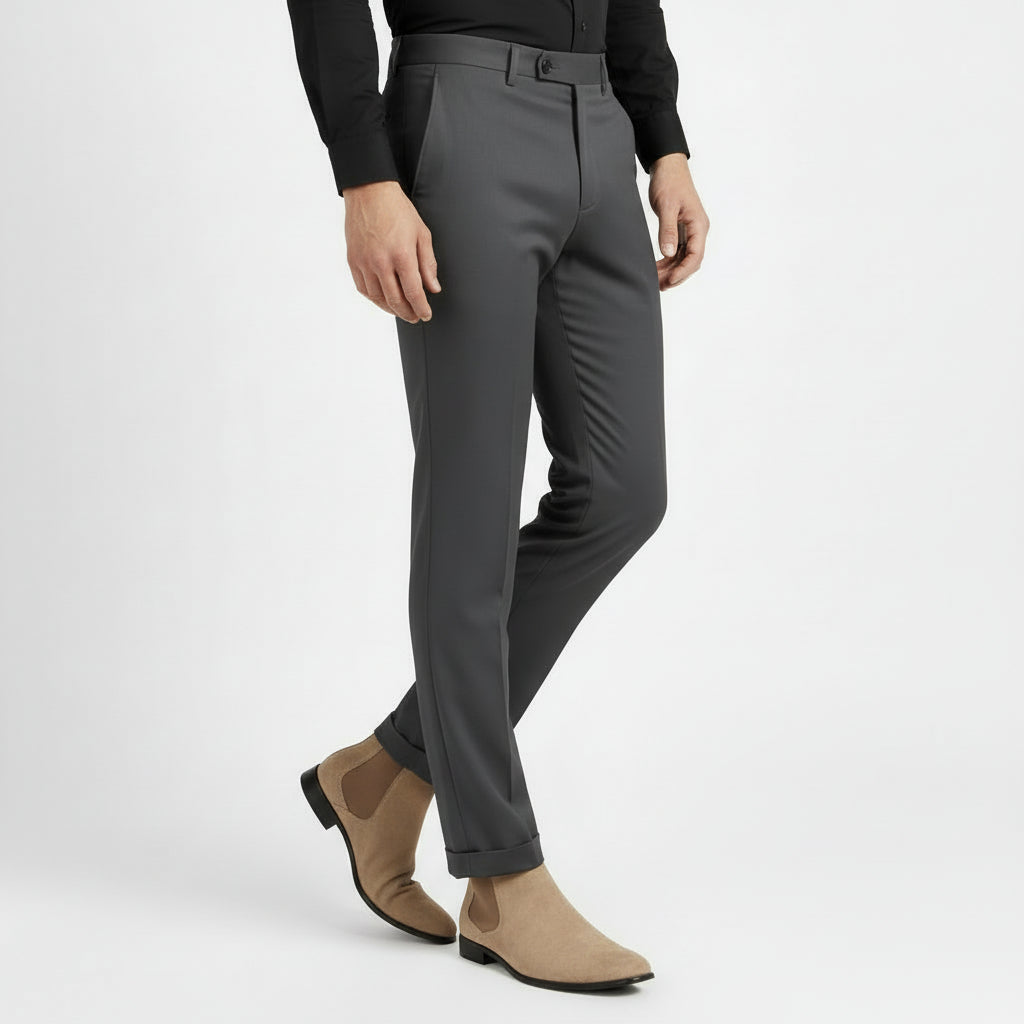 MAROWEN | Men’s Suede Square-Toe Chelsea Boots