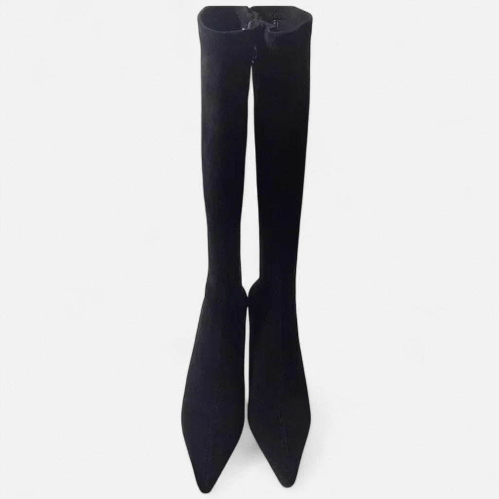 MAROWEN | Women’s Suede Thigh-High Heeled Boots