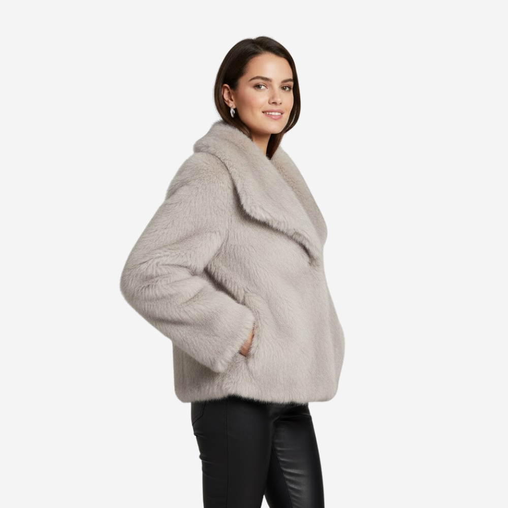 MAROWEN | Women’s Plush Faux Fur Winter Coat