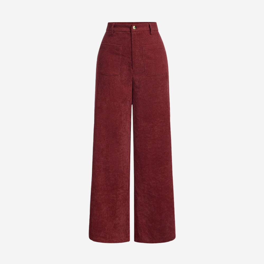 MAROWEN | Women’s High Waist Vintage-Inspired Wide Leg Trousers