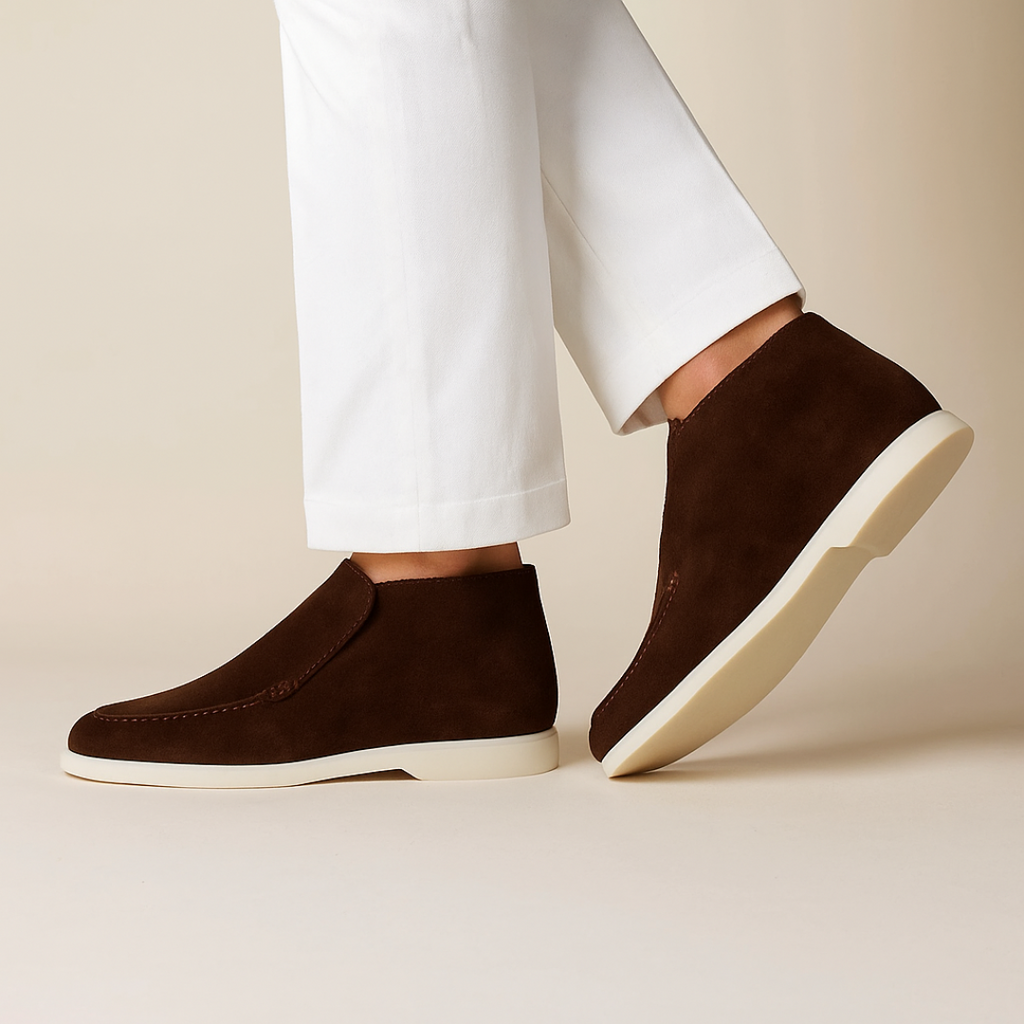 MAROWEN | Men’s High Suede Loafers for Timeless Elegance