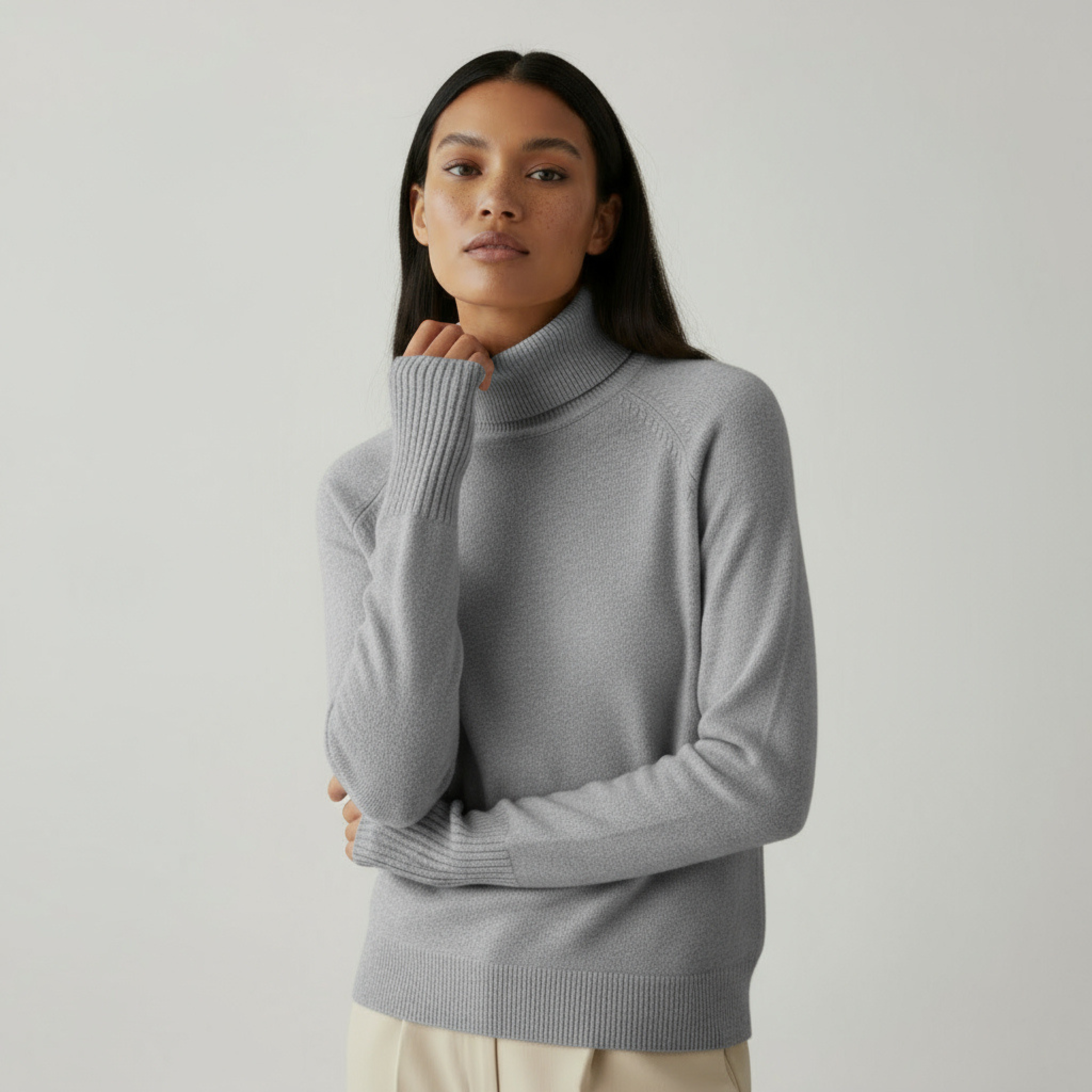 MAROWEN | Women’s Elegant Soft Knitted Turtleneck Sweater