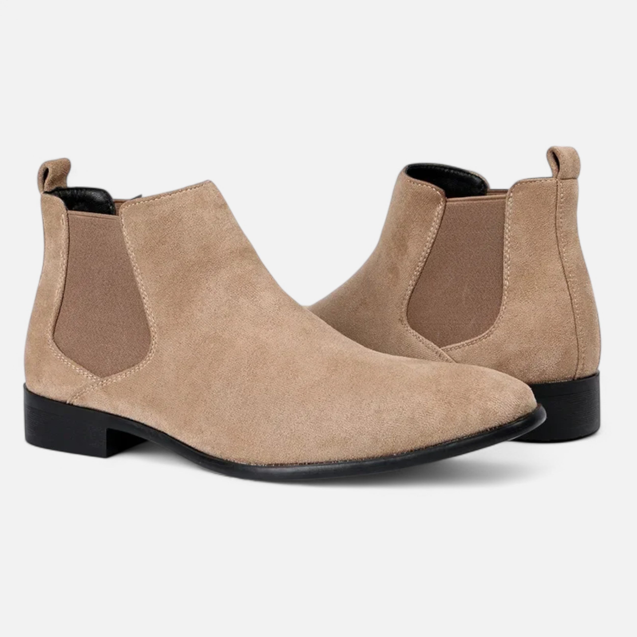 MAROWEN | Men’s Suede Square-Toe Chelsea Boots
