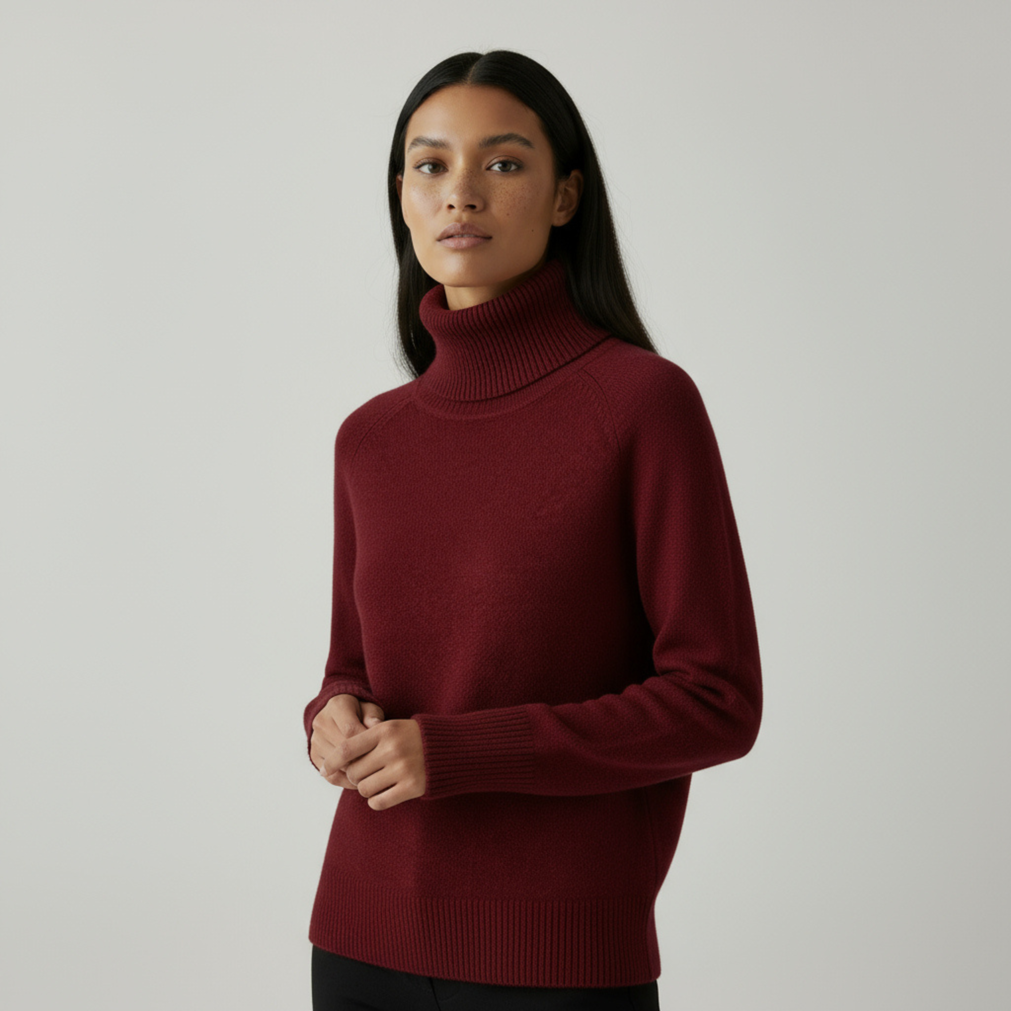 MAROWEN | Women’s Elegant Soft Knitted Turtleneck Sweater