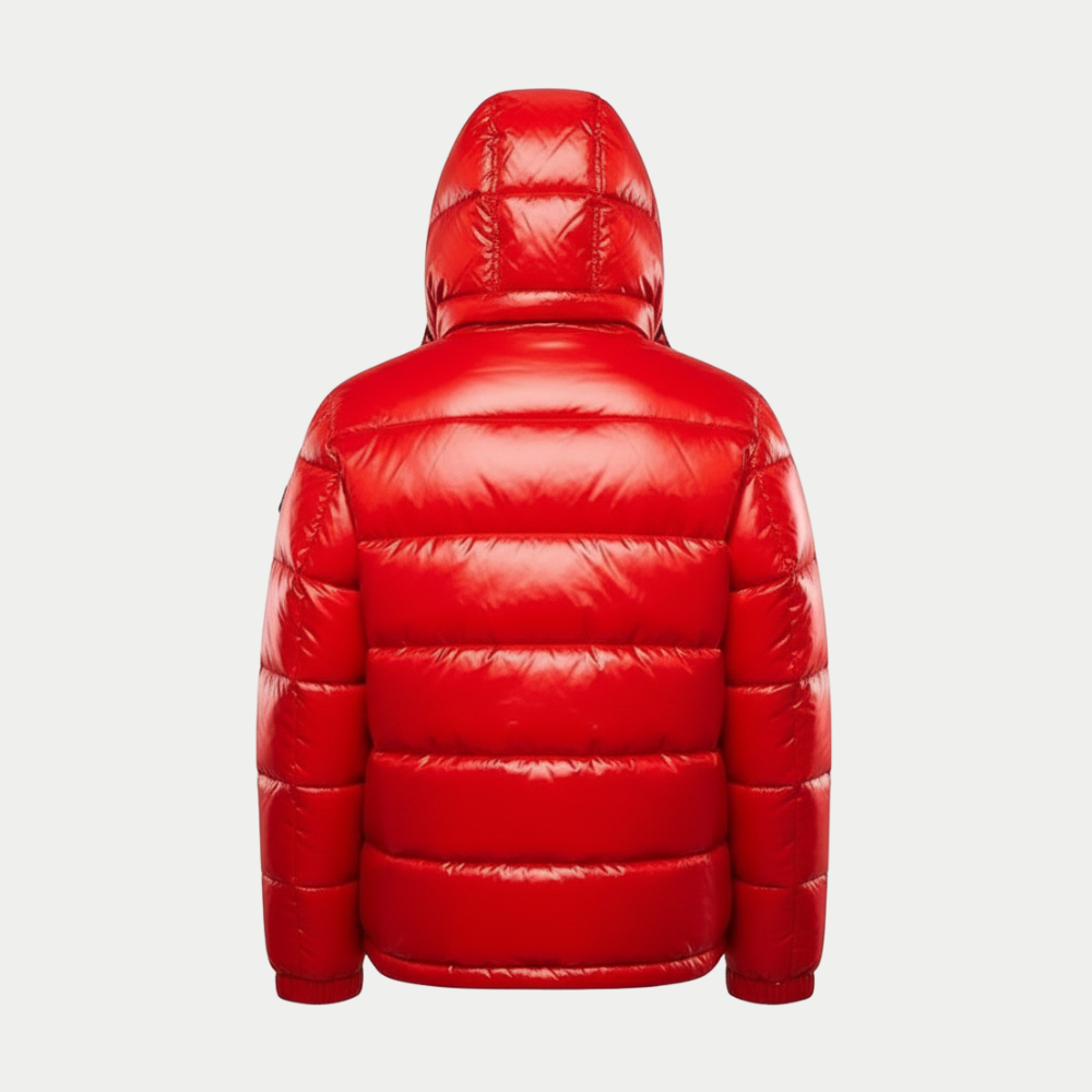 MAROWEN | Men’s Hooded Shiny Puffer Jacket for Maximum Warmth and Modern Style