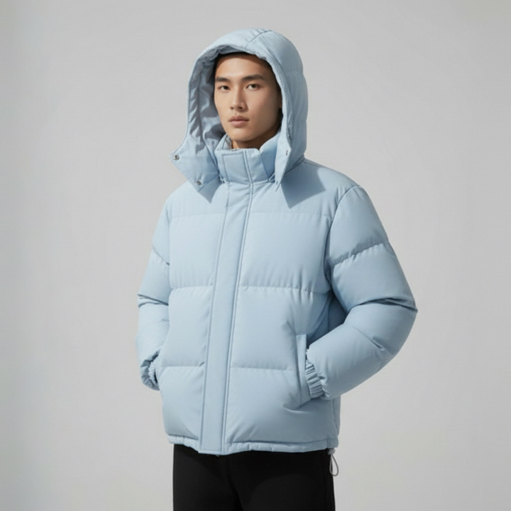 MAROWEN | Men's Hooded Puffer Jacket with Padding Winter Warmth