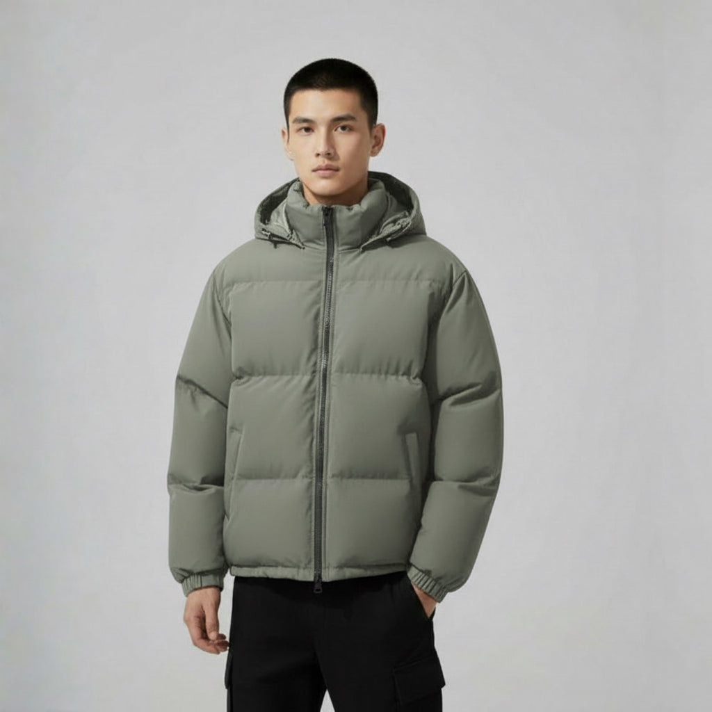 MAROWEN | Men's Hooded Puffer Jacket with Padding Winter Warmth