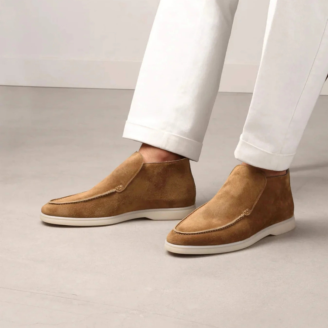 MAROWEN | Men’s High Suede Loafers for Timeless Elegance