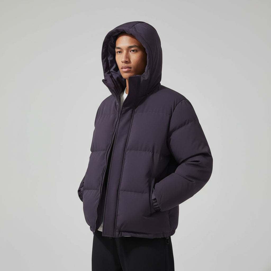 MAROWEN | Men's Hooded Puffer Jacket with Padding Winter Warmth