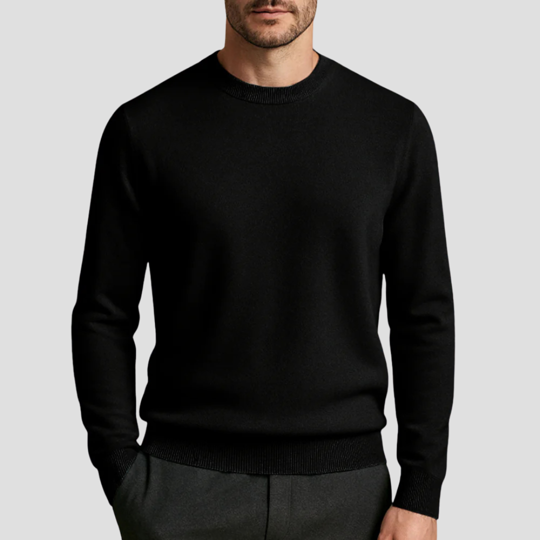 MAROWEN | Men’s Regular Fit Cashmere Crew Neck Jumper