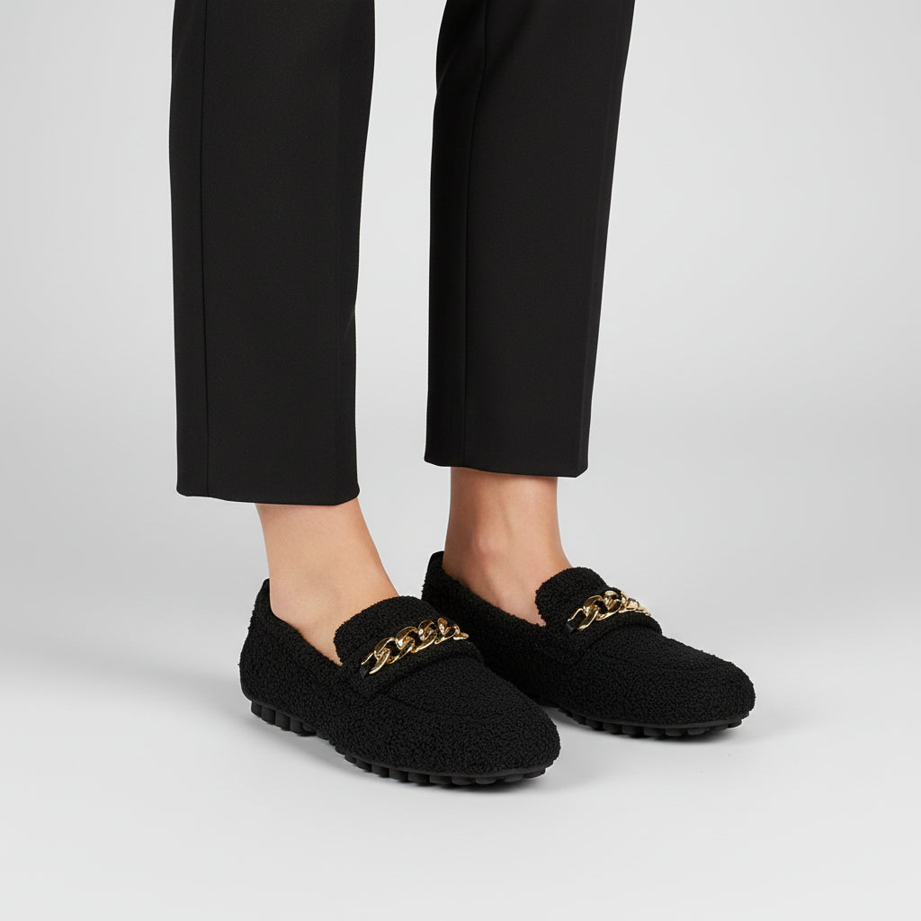 MAROWEN | Women’s Fluffy Loafers – Warm & Comfortable Winter Shoes