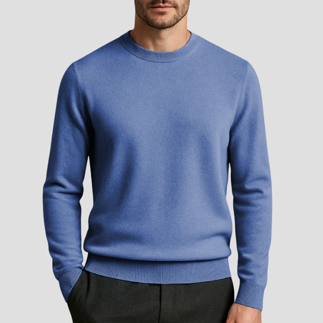 MAROWEN | Men’s Regular Fit Cashmere Crew Neck Jumper