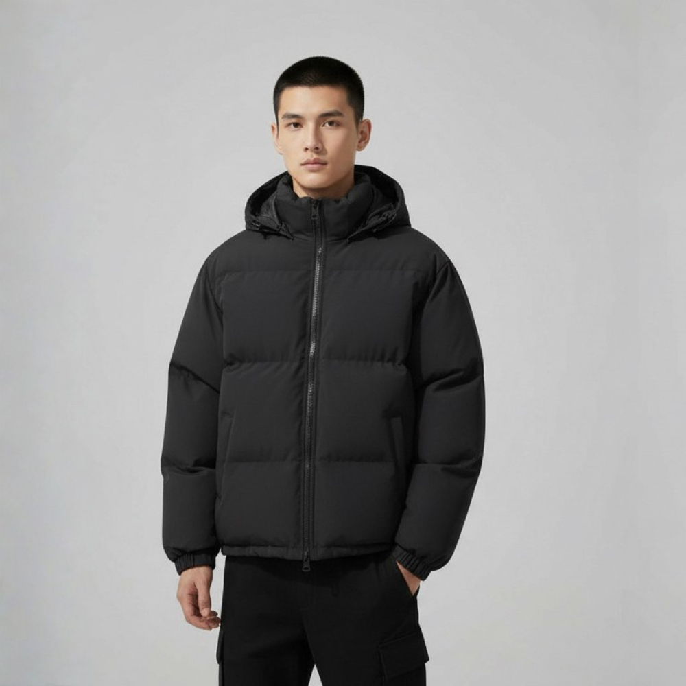 MAROWEN | Men's Hooded Puffer Jacket with Padding Winter Warmth