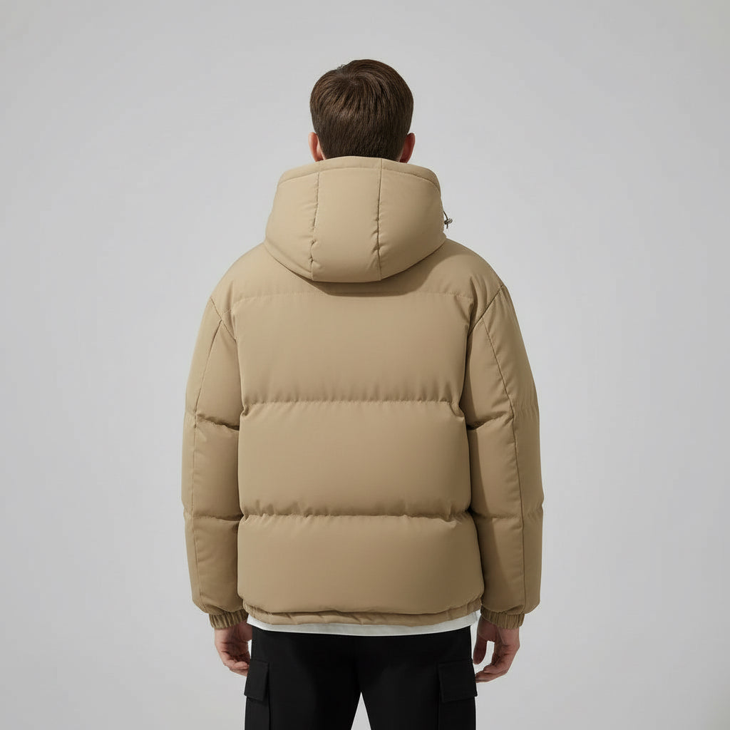 MAROWEN | Men's Hooded Puffer Jacket with Padding Winter Warmth