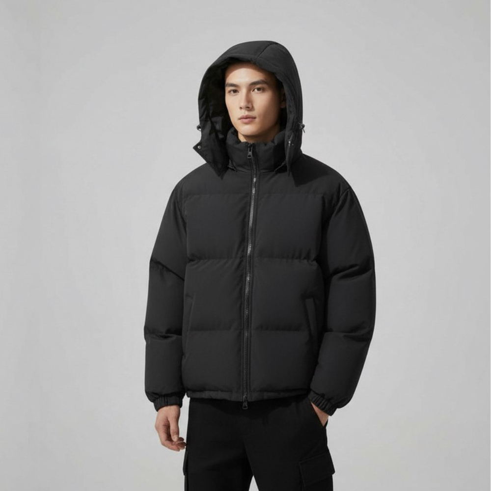 MAROWEN | Men's Hooded Puffer Jacket with Padding Winter Warmth