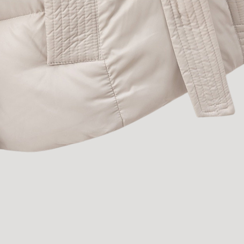 MAROWEN | Women’s Winter Puffer Parka with Detachable Hood & Adjustable Belt