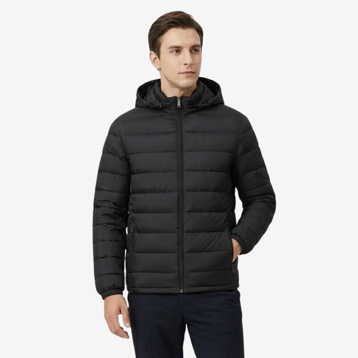 MAROWEN | Men’s Hooded Quilted Jacket Warm Lightweight Outerwear