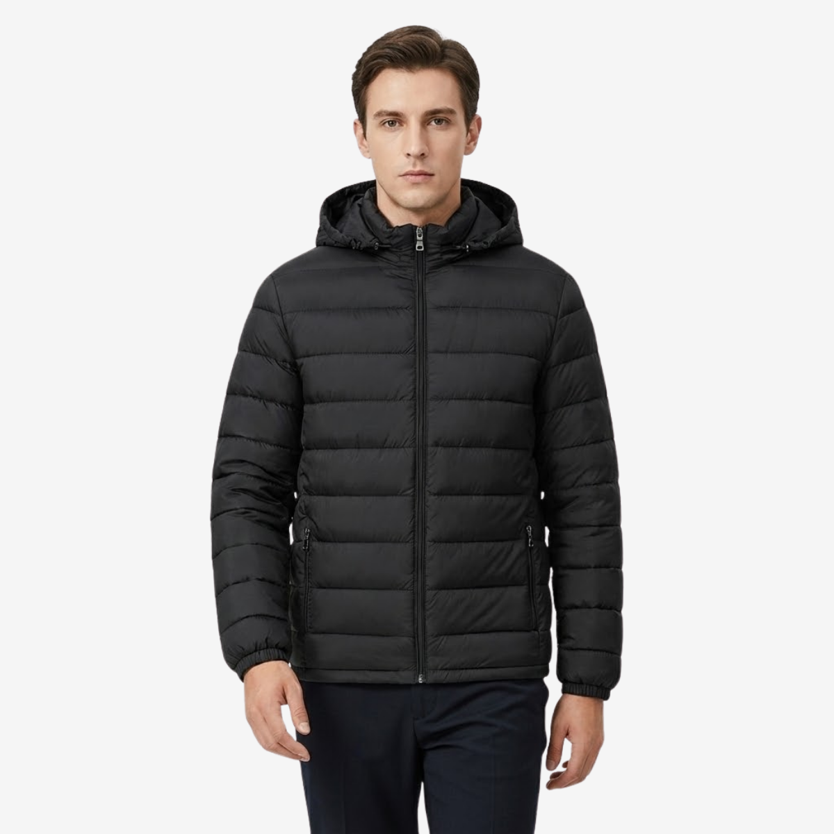 MAROWEN | Men’s Hooded Quilted Jacket Warm Lightweight Outerwear