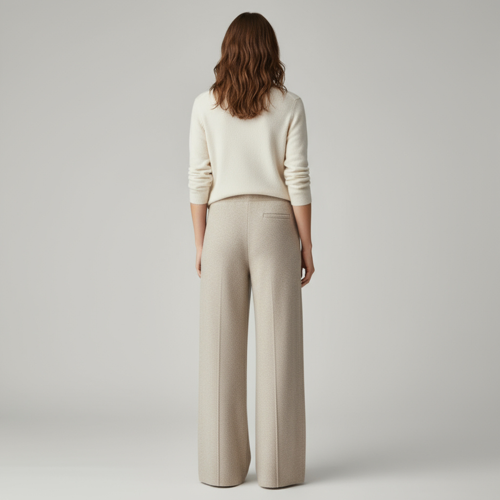 MAROWEN | Women’s Wide Leg Extra-fine Wool Trousers