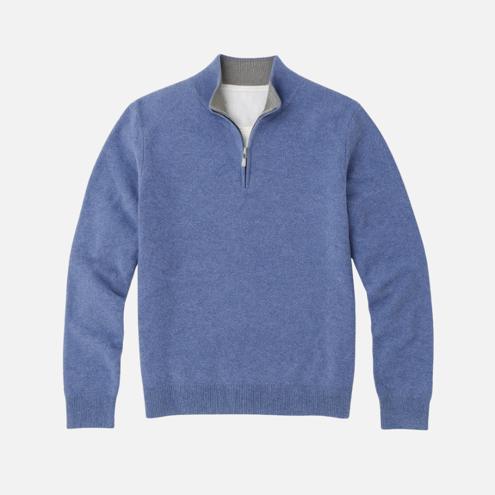 MAROWEN | Men’s Slim Knitted Sweater Quarter-Zip