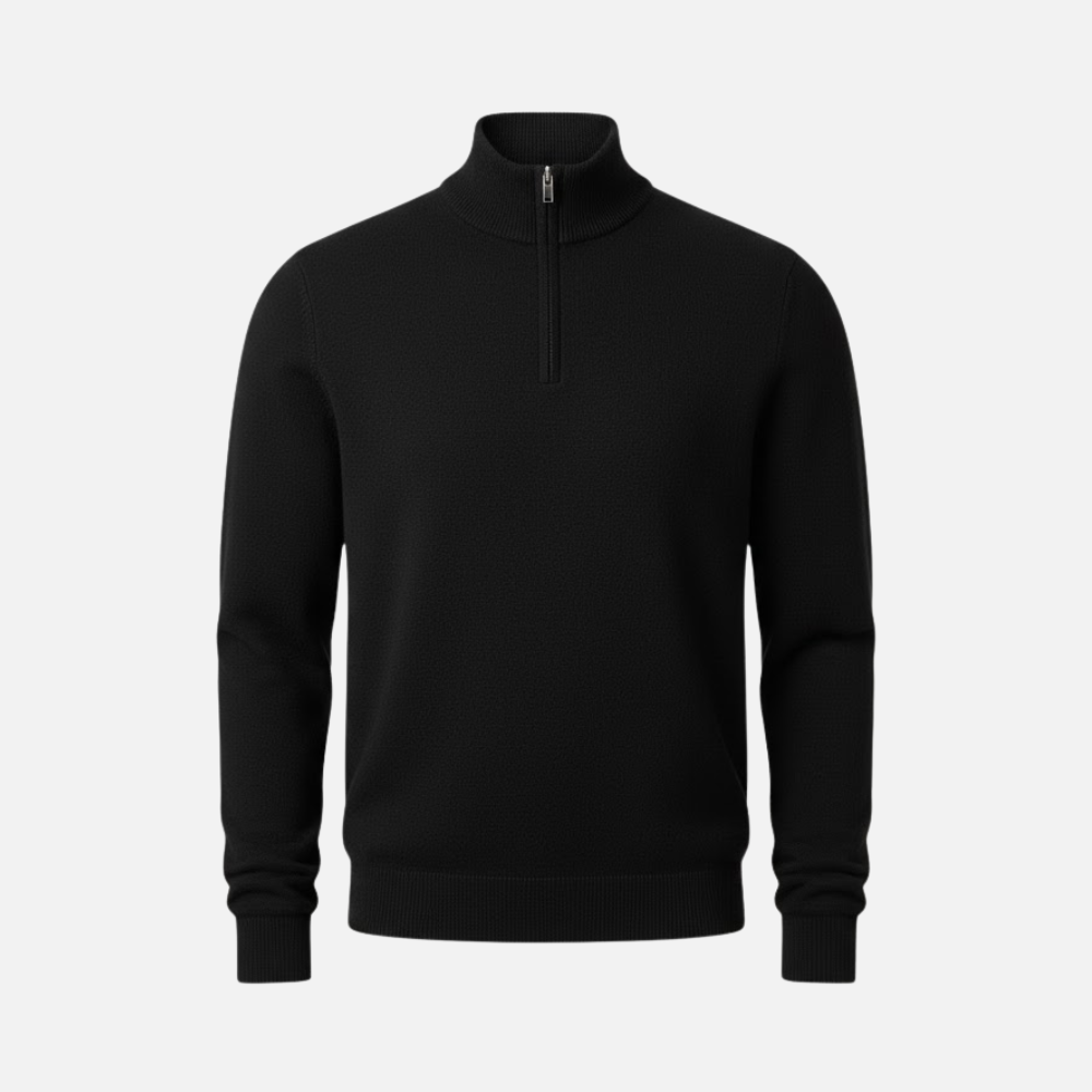 MAROWEN | Men’s Slim Knitted Sweater Quarter-Zip