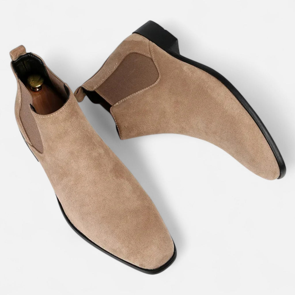 MAROWEN | Men’s Suede Square-Toe Chelsea Boots