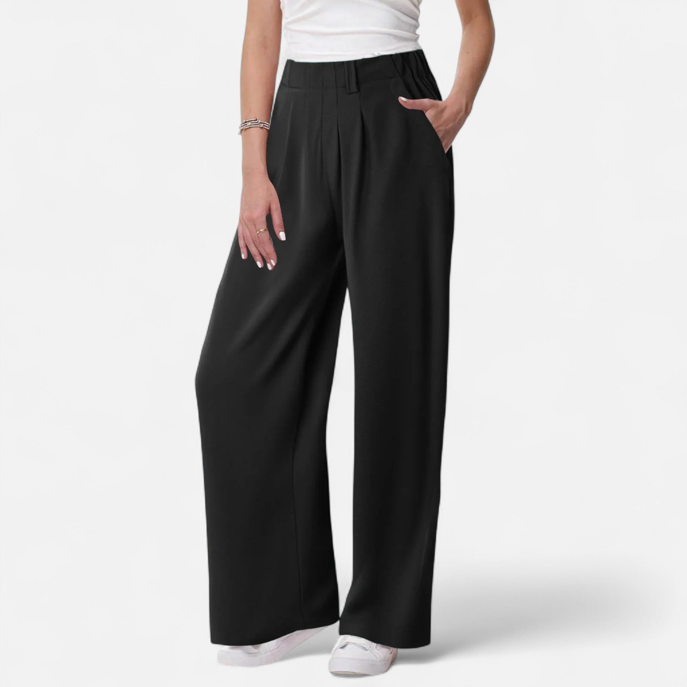 MAROWEN | Women’s Wide Leg Lounge Waffle Trousers