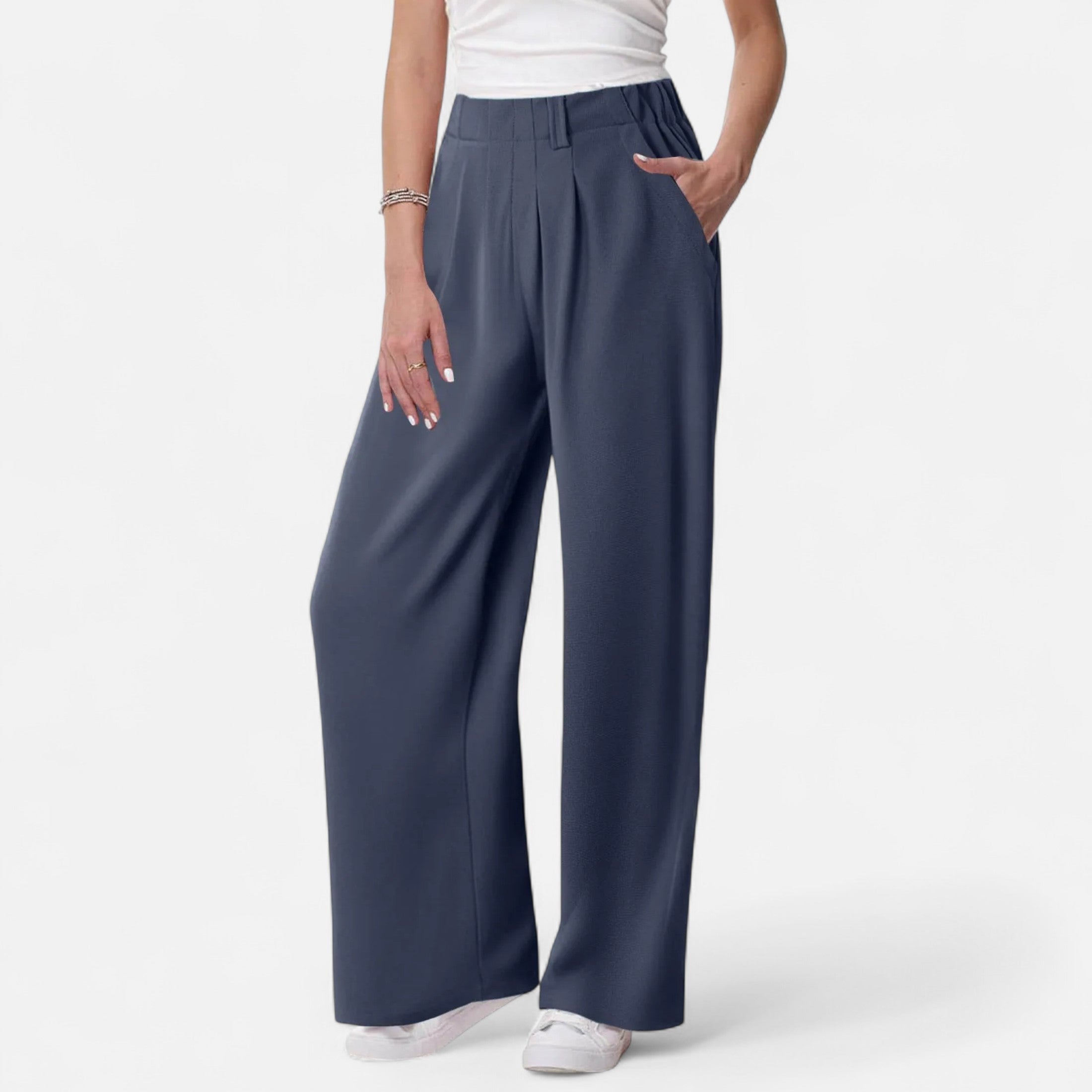 MAROWEN | Women’s Wide Leg Lounge Waffle Trousers