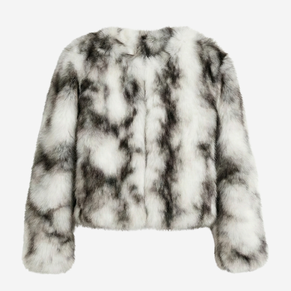 MAROWEN | Women’s Warm and Luxurious Short Faux Fur Jacket
