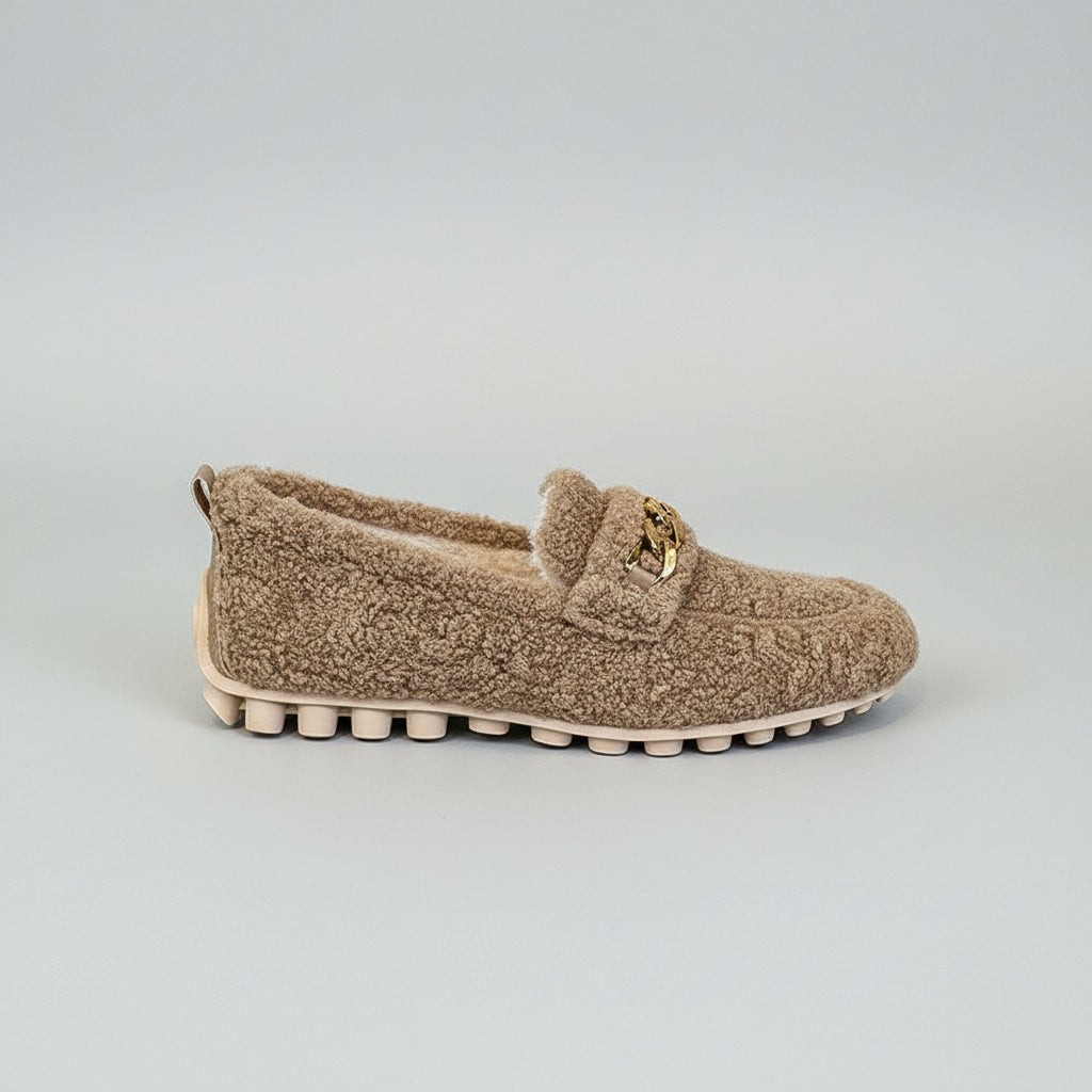 MAROWEN | Women’s Fluffy Loafers – Warm & Comfortable Winter Shoes