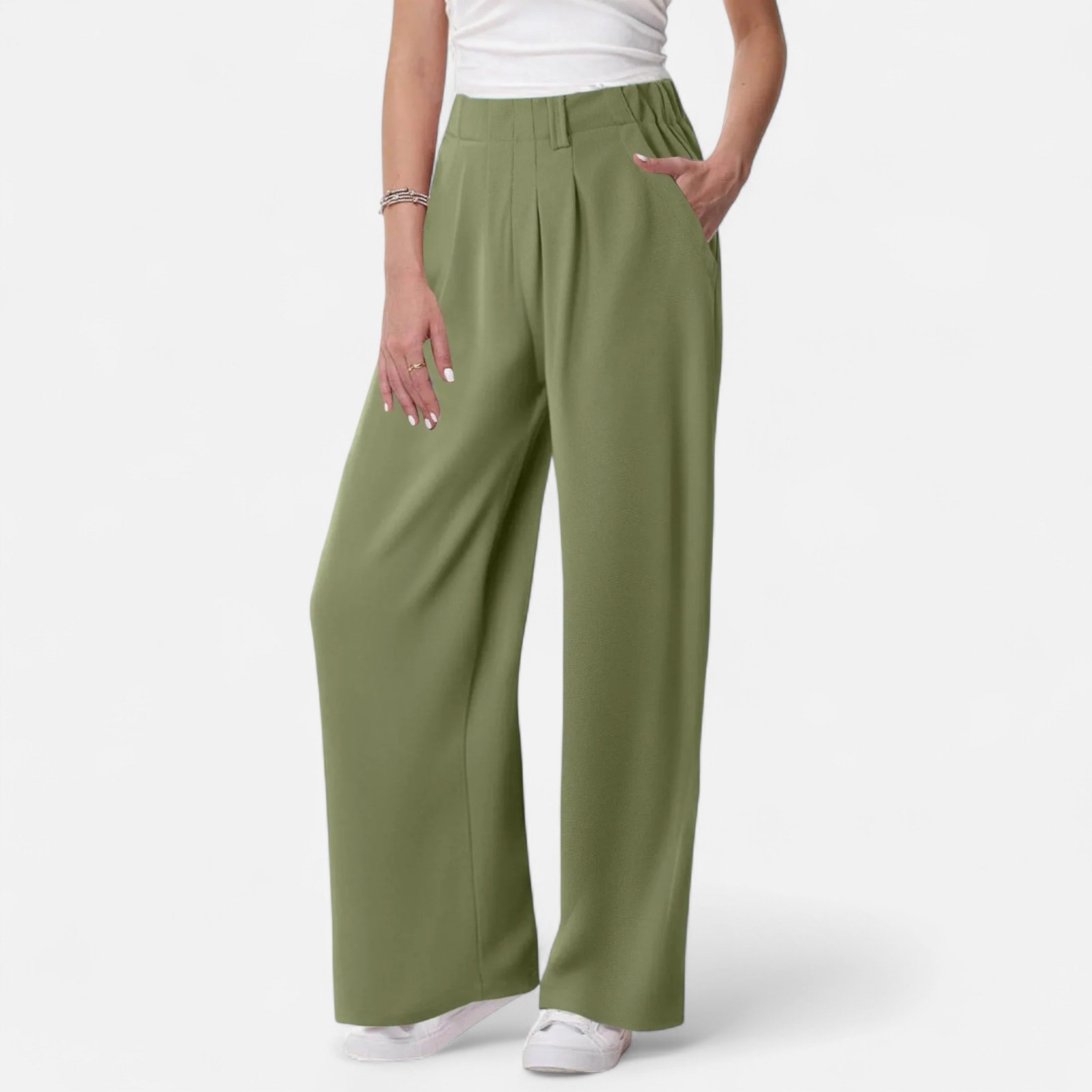 MAROWEN | Women’s Wide Leg Lounge Waffle Trousers