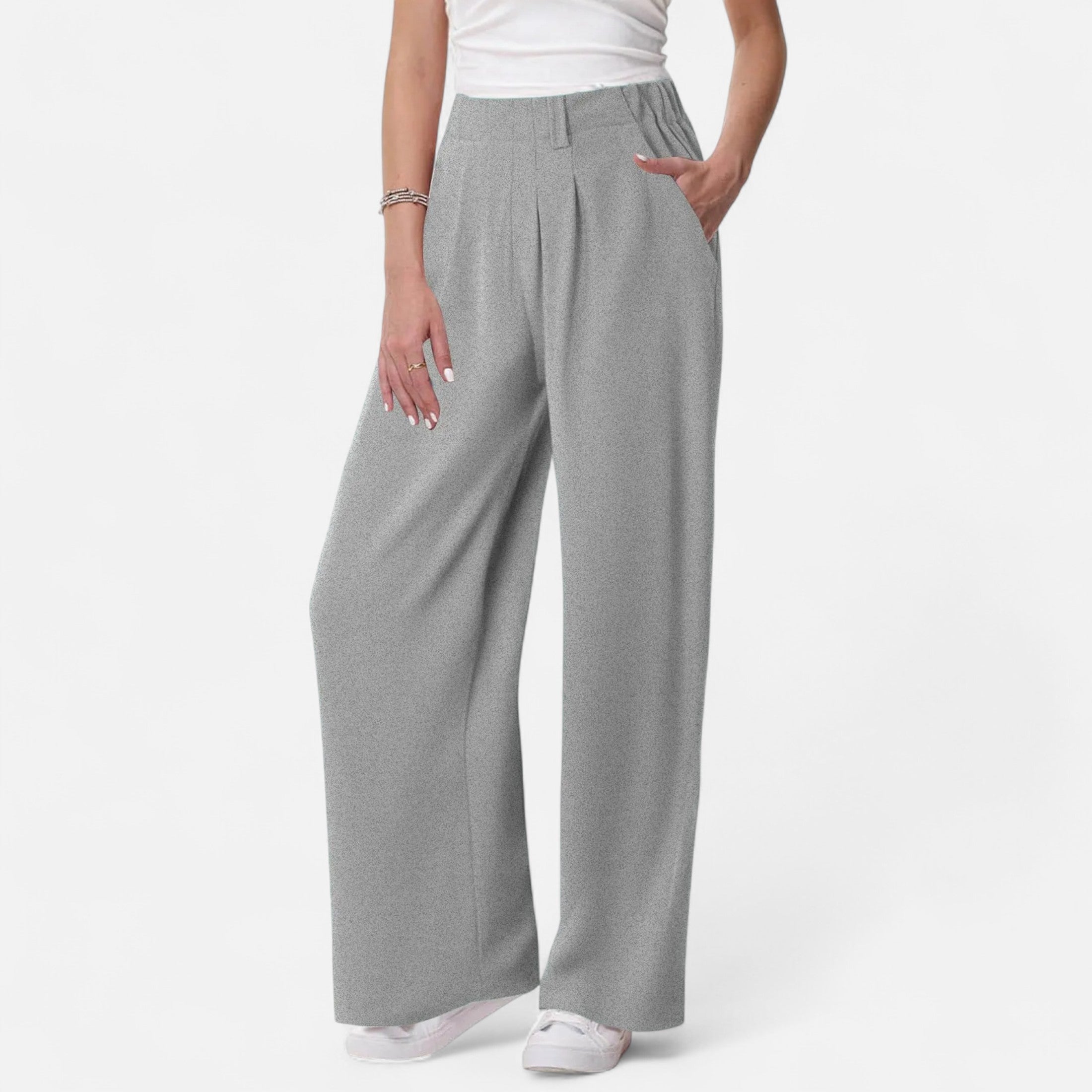 MAROWEN | Women’s Wide Leg Lounge Waffle Trousers