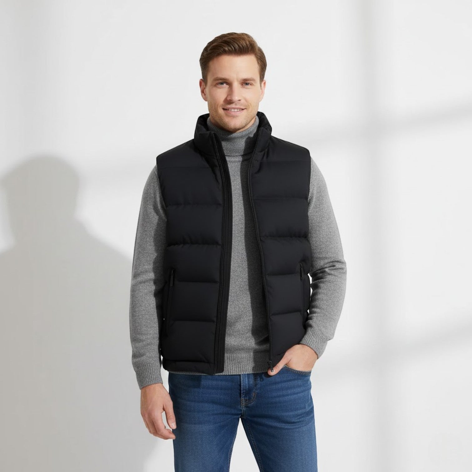 MAROWEN | Men’s Lightweight Quilted Gilet with Insulated Padding